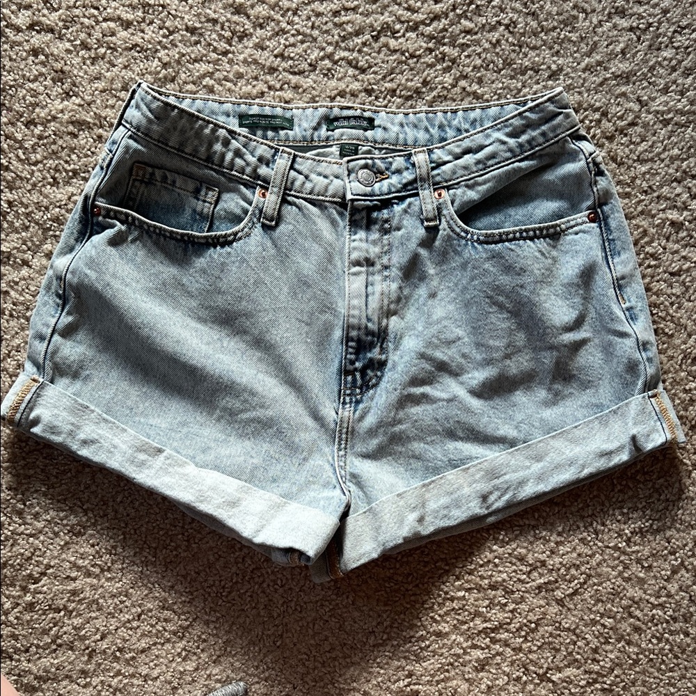 Wild Fable Highest Rise Mom Shorts Light Blue Denim